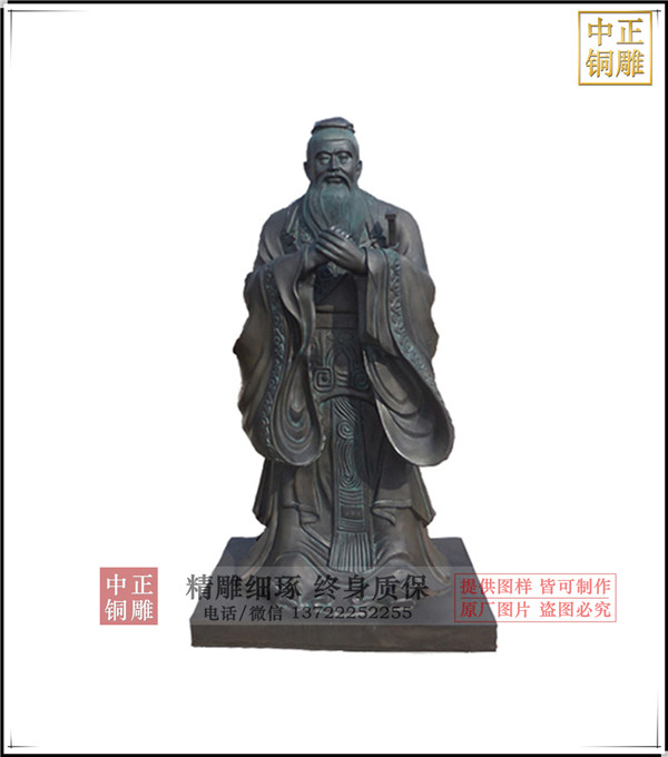 加工孔子銅像